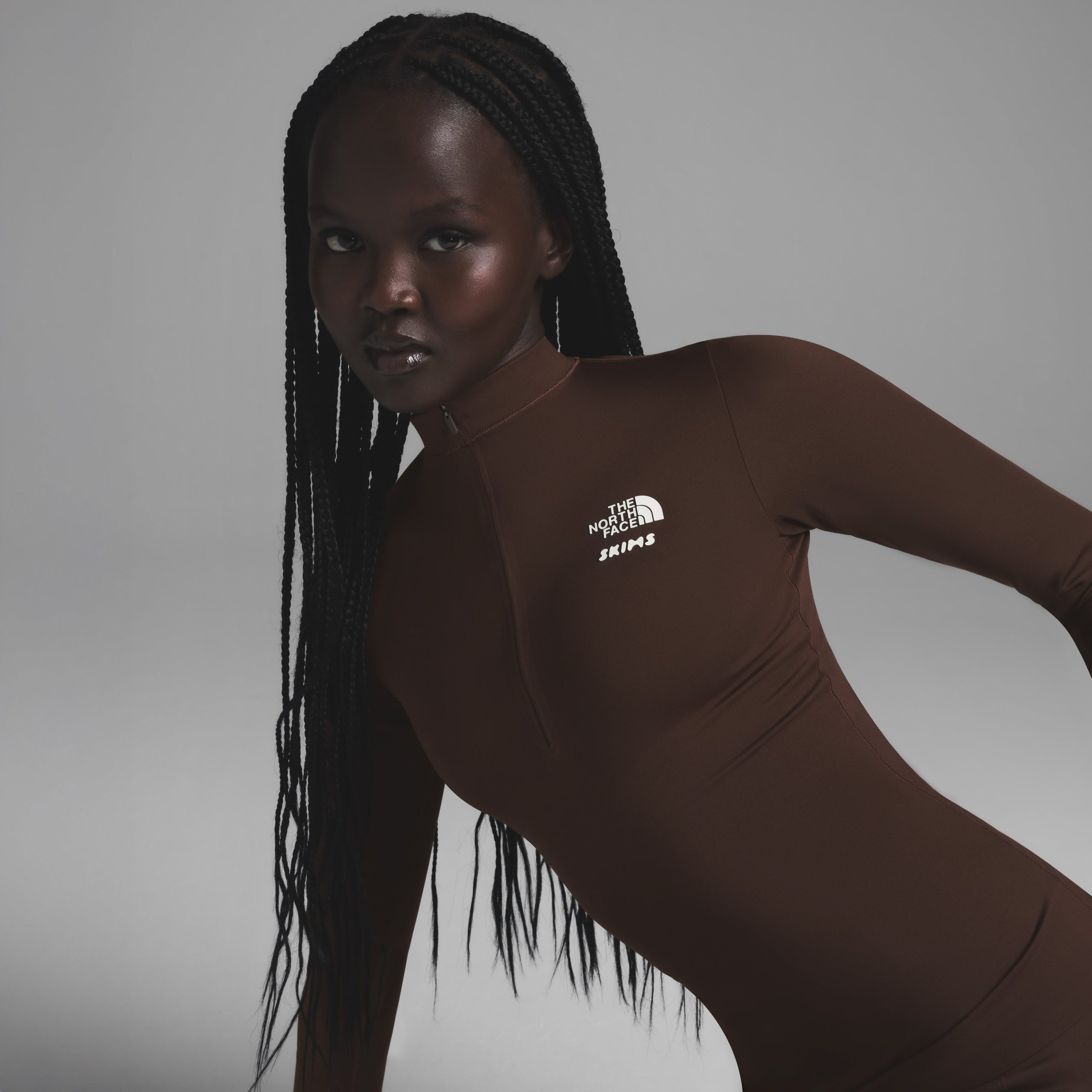 THE NORTH FACE X SKIMS REFINA LONG SLEEVE TOP | COCOA