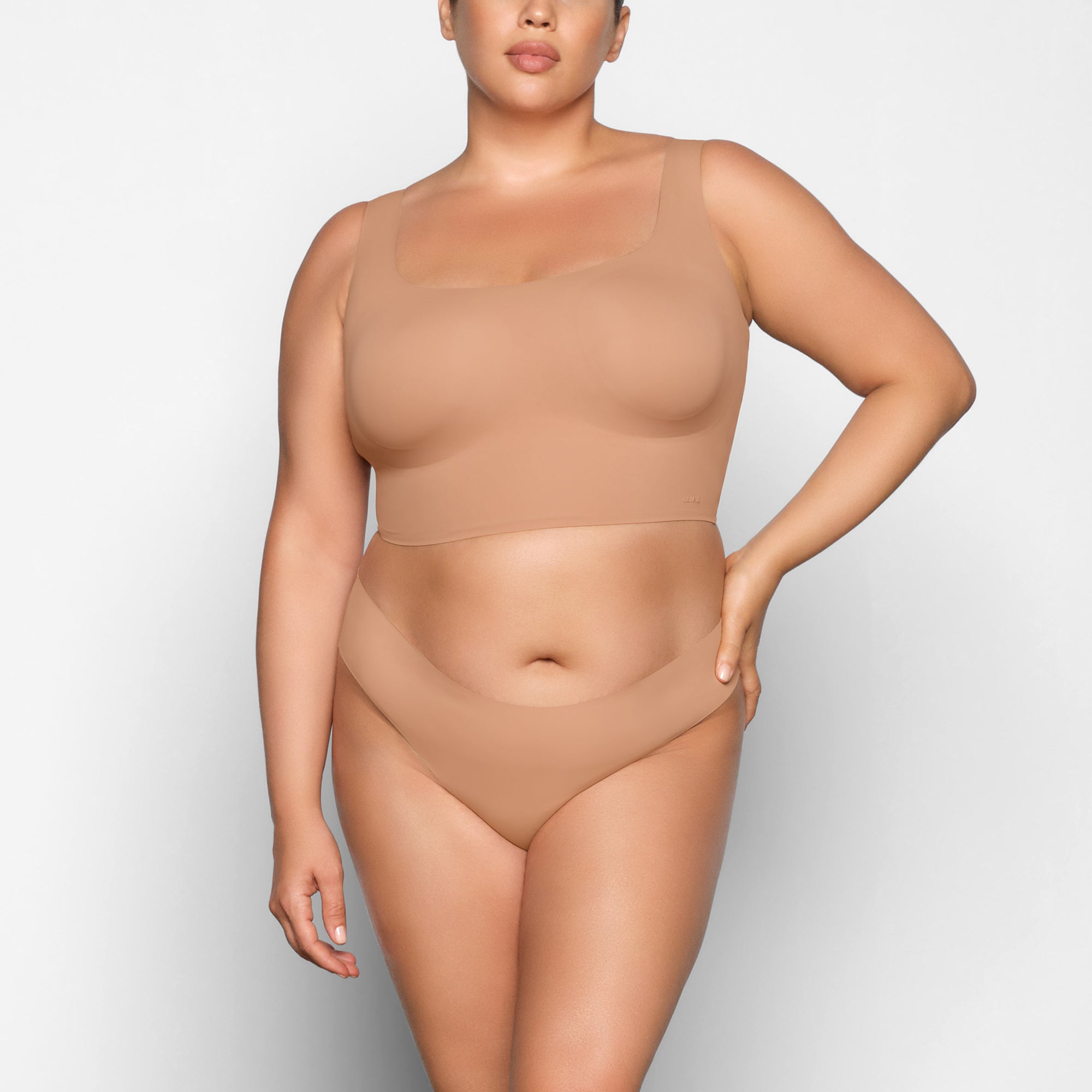 NAKED SCOOP LONGLINE BRALETTE | OCHRE